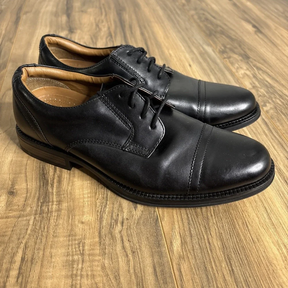 George Dress‎ Oxfords Men's Size 9 Shoes Black Leather